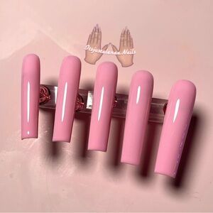 Pink 3XL Square Press On Nails Full Set
